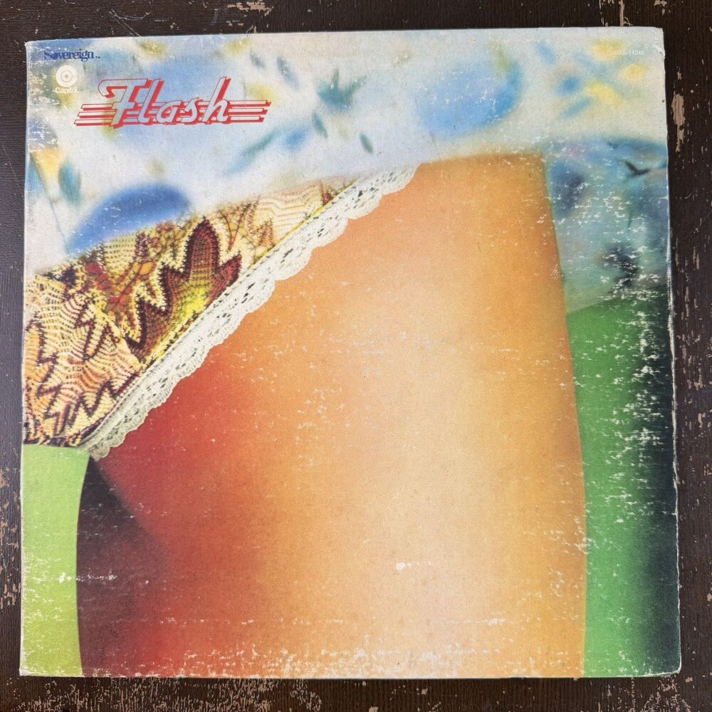 Flash Self Titled Debut Album Tested VG+ Vinyl 1972 British Prog Peter Banks Yes
